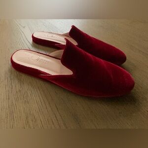 J. Crew Velvet Slides
